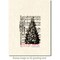 Deep Red Stamps December Tree Rubber Cling Stamp 2.1 x 3 inches
